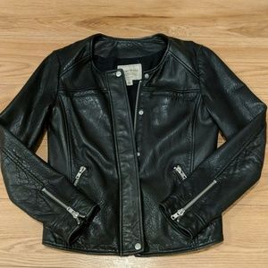 Lucky Brand Leather Moto Jacket - Woman